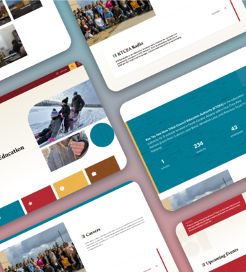 the ktcea website tiled gainst a red background