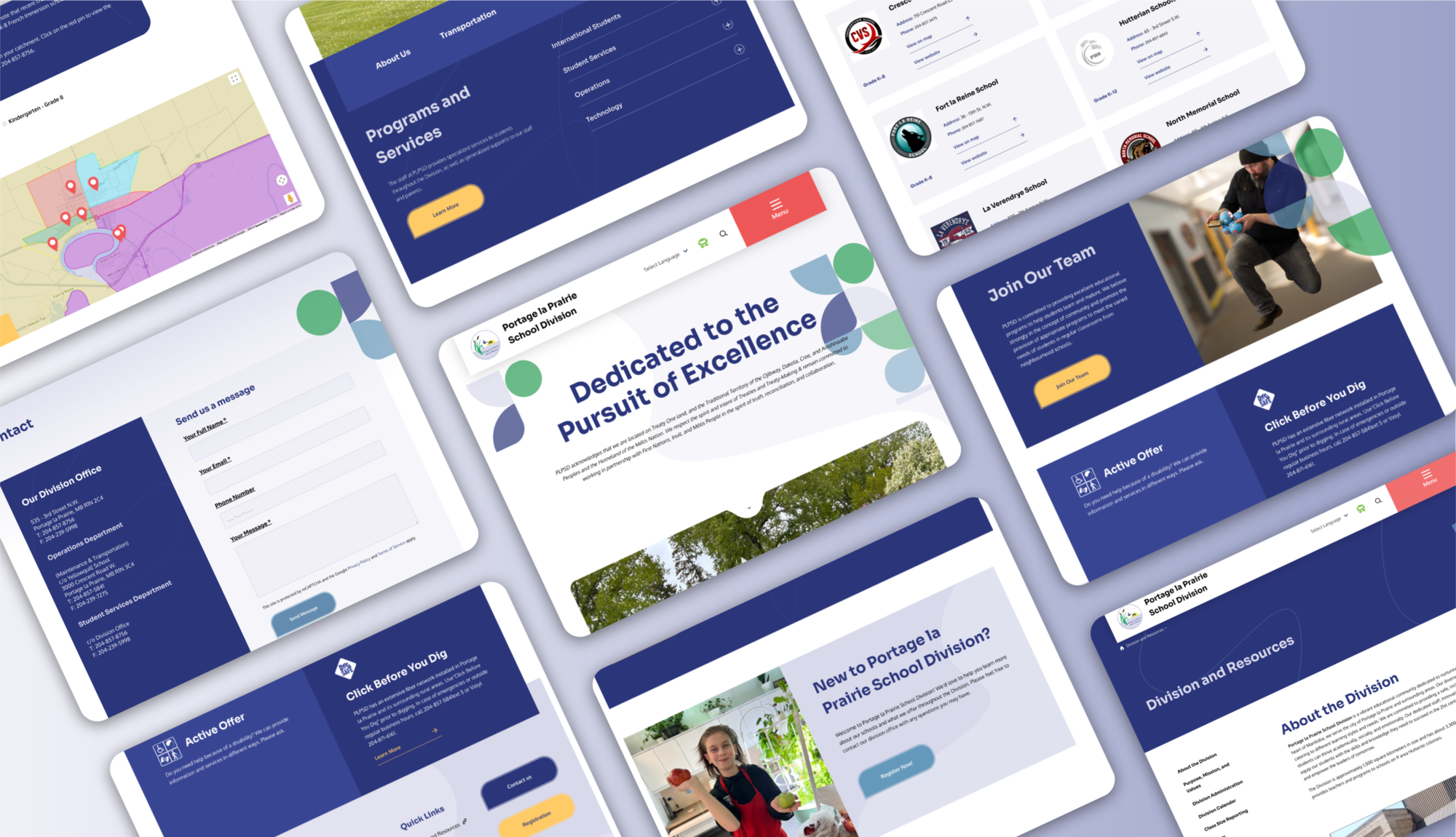 The PLPSD homepage banner. Text reads,