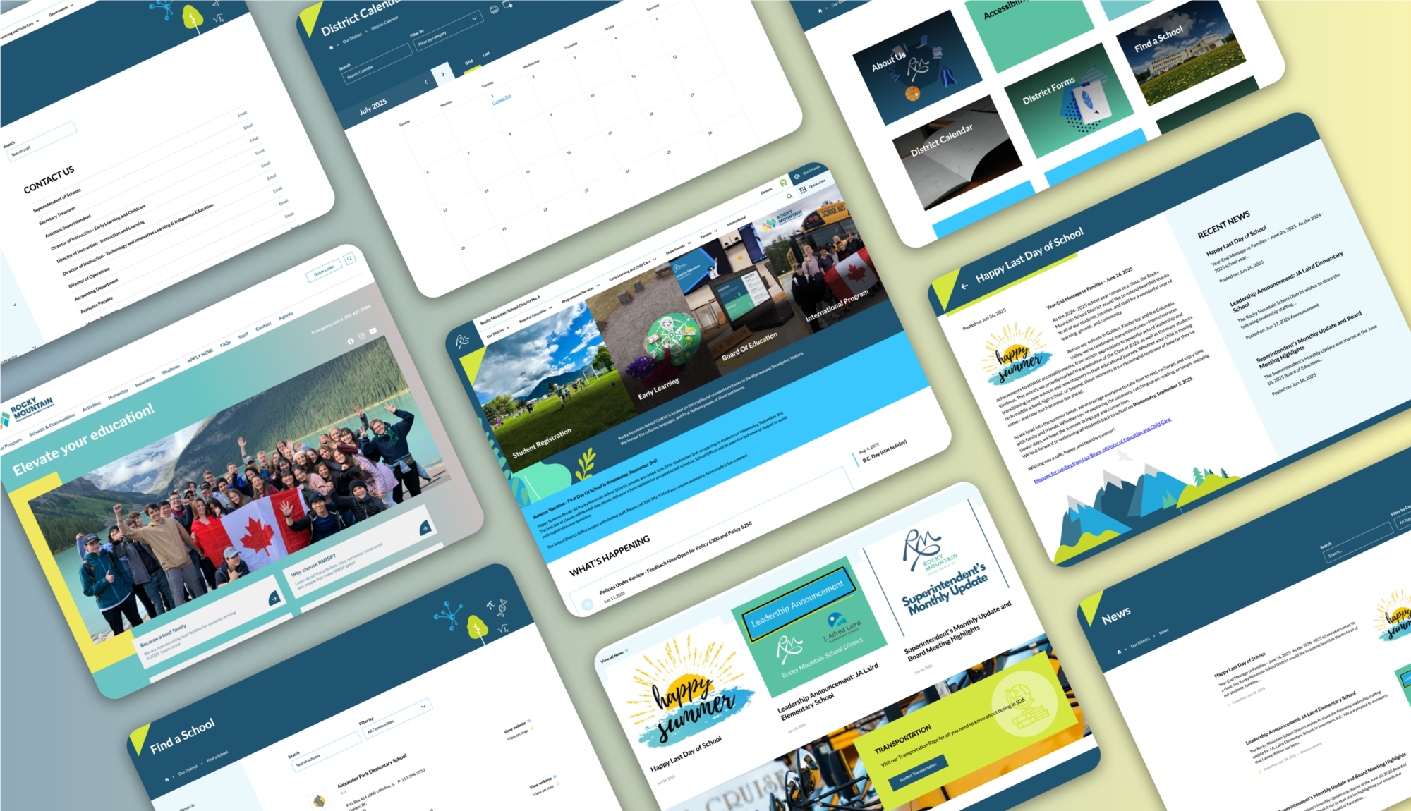 The SD6 homepage titled to create a nice pattern.