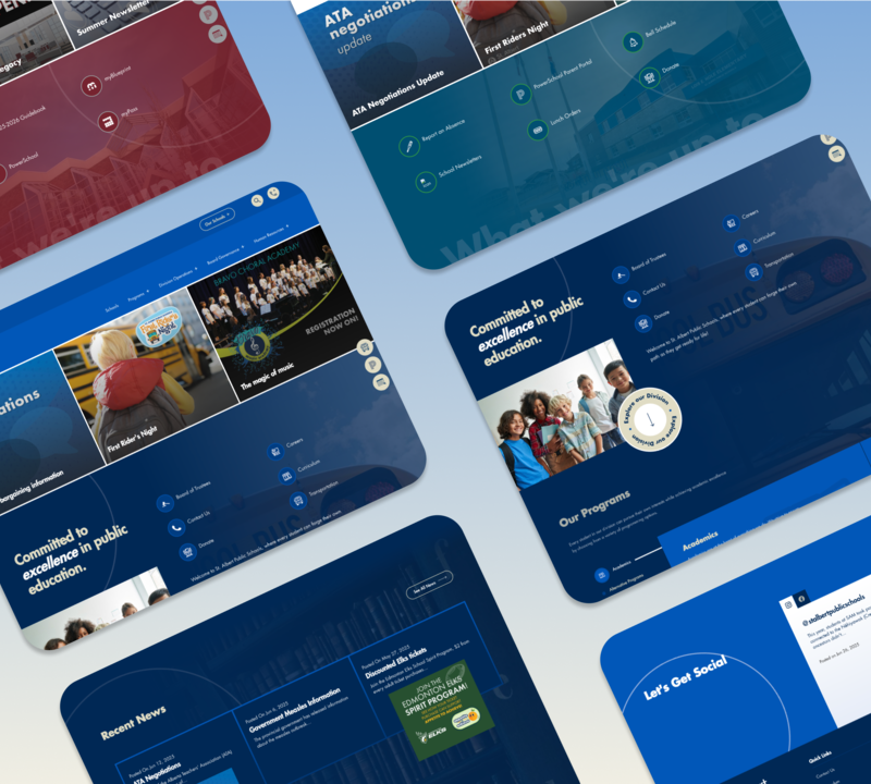 The SPS website tiled and at angle.